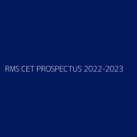 RMS CET PROSPECTUS 2022-2023